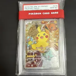 PSA10 Pikachu Promo 279/XY-P Japanese Pokemon Card 2016 GEM MT Celebration Japan - Image 1