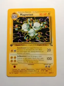 Magneton 26/62 1st Edition Fossil Rare Non-Holo Vintage Pokemon TCG Card LP - Image 1