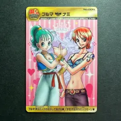 M1357 Bulma Nami Dragon Ball x One Piece Jump Magazine 40th Anniversary Card - Image 1