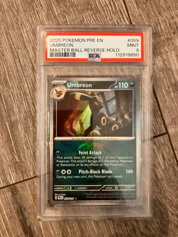 Pokemon TCG Umbreon Masterball Prismatic Evolutions English Card 059/131 PSA 9 - Image 1