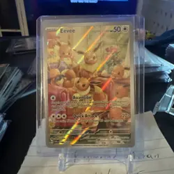 Pokemon Eevee TCG Holo Illustration Rare Card 188/167 S&V Twilight Masquerade - Image 1