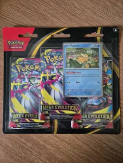Pokemon TCG Mega Evolution Psyduck Triple Blister - IN HAND NEW AND SEALED - Image 1