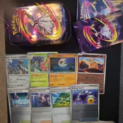 Pokemon TCG Mega Evolution Rev holo bundle empty Gardevoir mini tin with sticker - Image 2
