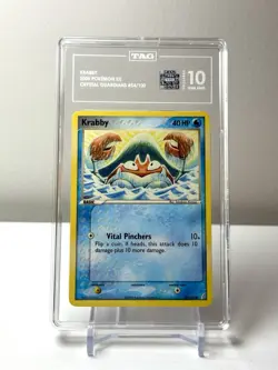 TAG 10 KRABBY #56/100 EX CRYSTAL GUARDIANS 2006 POKEMON NON-HOLO GEM MINT POP 1 - Image 1