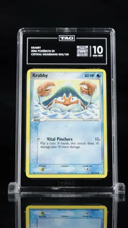 TAG 10 KRABBY #56/100 EX CRYSTAL GUARDIANS 2006 POKEMON NON-HOLO GEM MINT POP 1 - Image 3
