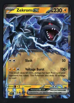 Zekrom ex 034/086 Black Bolt Double Rare Pokemon TCG - Image 1