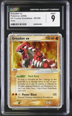 CGC 9 GROUDON EX 2006 POKEMON EX CRYSTAL GUARDIANS RARE HOLO 93/100 - Image 3