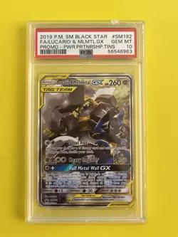 Pokemon Lucario&Melmetal GX SM192 Sun&Moon Tin Promo Psa 10 Gem Mint Eng - Image 1