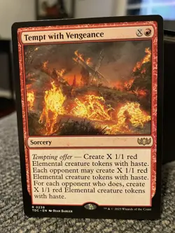 Tempt with Vengeance NM/M Tarkir Dragonstorm Commander MTG Magic Card - Image 1