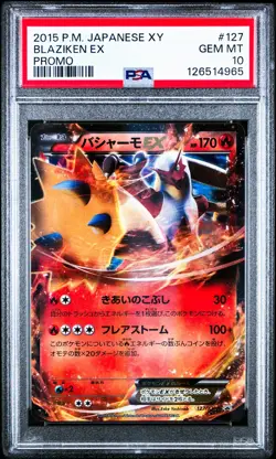 Blaziken EX 127/XY-P Pokemon Card Black Star Promo PSA 10 Gem Mint - Image 1
