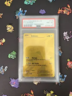 2013 POKEMON B & W FA/ZEKROM LEGENDARY TREASURES PSA 8 NM-MT - Rare Card ⭐ - Image 1