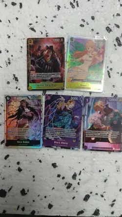 One Piece TCG Mixed Set Holo Foil Full Art 4-Card Lot (Unplayed) - Image 1