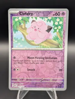 Pokemon TCG Clefairy SV Reverse Holo Card #035/165 Scarlet & Violet 151 - Image 1