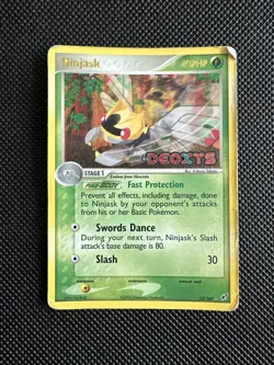 Ninjask 13/107 EX Deoxys Stamped Holo Rare Pokemon Card HP - Image 1