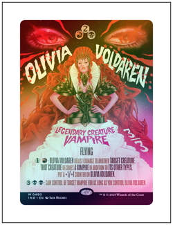 1x Olivia Voldaren, Borderless Poster Art Foil, Innistrad Remastered, NM - Image 1
