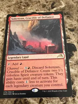 SOKENZAN, CRUCIBLE OF DEFIANCE Magic MTG Kamigawa: Neon Dynasty Foil - Image 1
