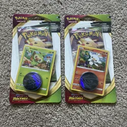 Pokemon TCG Vivid Voltage Checklane Blister Pack Set of 2 Scorbunny & Grookey - Image 1
