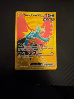 Roaring Moon EX 262/182 Sv04: Paradox Rift Ultra Rare Full Art Pokemon TCG - Image 1
