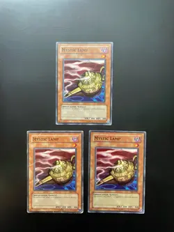 Yugioh Mystic Lamp DB1-EN160 / MRD-028 Unlimited Edition Common Damaged X3 - Image 1