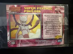 Pokemon Card Super Psychic Mewtwo Strikes Back Foil Promo Topps SEALED Vintage - Image 4