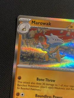 POKEMON TCG: MAROWAK 105/165 151 HOLO RARE CARD NM/M - Image 4