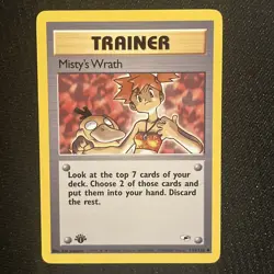 Pokemon Card Misty’s Wrath 114/132 Gym Heroes FIRST EDITION - Image 1