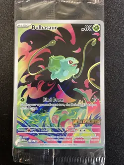 Bulbasaur 133/132 Mega Evolutions Box Topper Promo SEALED Pokemon Card - Image 1