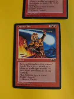 Omen of Fire x2 Instant MTG 2 card. Old Vintage. Alliances. 1996 - Image 2