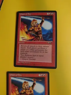Omen of Fire x2 Instant MTG 2 card. Old Vintage. Alliances. 1996 - Image 3