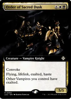 MTG Order of Sacred Dusk (0065) *Non-Foil* EXT ART Commander LCC MT/NM Comb Ship - Image 1