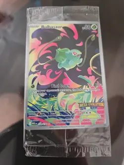 Pokemon Bulbasaur 133/132 English Mega Evolution Stamped Promo SEALED - Image 1