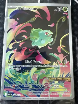 Bulbasaur 133/132 Illustration Rare Pokemon Mega Evolution STAMPED SEALED - Image 2