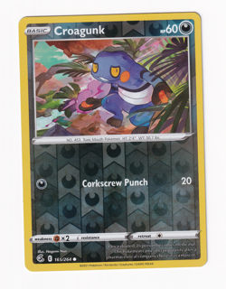 Croagunk 165/264 Fusion Strike 2021 Reverse Holo Pokemon Card Near Mint NM - Image 1