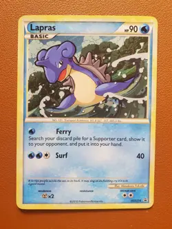 Lapras Holo HeartGold SoulSilver Pokemon Card #HGSS14 Black Star Promo LP - Image 1