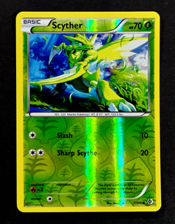 2012 Pokemon SCYTHER Boundaries Crossed REVERSE HOLO Black & White Card 7/149 - Image 2