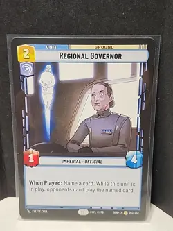 Star Wars Unlimited Regional Governor 062/252 Regular Rare Card - Image 1