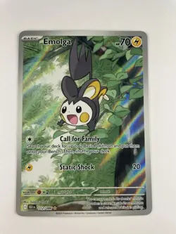 Pokemon TCG Emolga Illustration Rare Black Bolt Series Card #112/086 Pack Fresh - Image 1