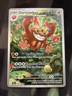 Darmanitan 098/086 Sv: Black Bolt Holo Pokemon Card Full Art Fire Type - Image 1