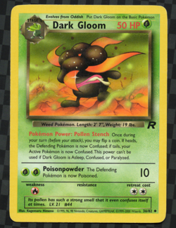 Dark Gloom Pokemon TCG WOTC Team Rocket NON- Holo Rare Card 36/82 MP - Image 1