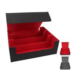 Card Deck Box 3 Rows Large Capacity Magnetic Closure PU Leather Card Deck - Image 1