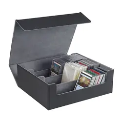 Card Deck Box 3 Rows Large Capacity Magnetic Closure PU Leather Card Deck - Image 3