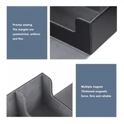 Card Deck Box 3 Rows Large Capacity Magnetic Closure PU Leather Card Deck - Image 4