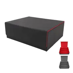 Card Deck Box 3 Rows Large Capacity Magnetic Closure PU Leather Card Deck - Image 5