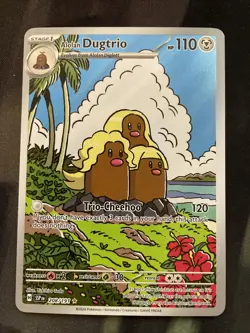 Alolan Dugtrio 208/191 Sv08: Surging Sparks Holo Pokemon Card Full Art - Image 1