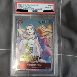 PSA10 2023 One Piece Card Nefertari Vivi WINNER Promo ST01-009 Japanese Gem Mint - Image 1