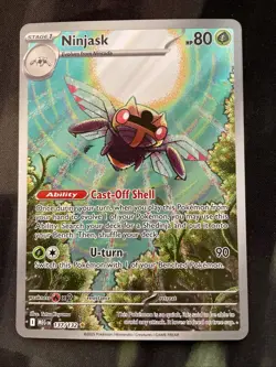Ninjask 137/132 Pokemon Card Mega Evolution Illustration Rare Grass Type - Image 1