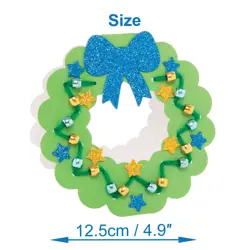 FE919 Christmas Wreath Threading Card Kits - Pack of 6, Make Your Own Christm... - Image 4