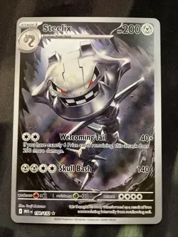 Steelix 150/132 Me01: Mega Evolution Holo Pokemon Card Full Art Steel - Image 1