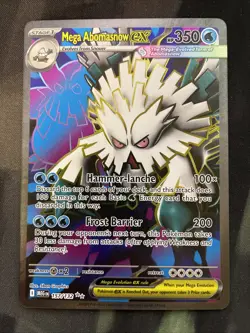 Mega Evolution Mega Abomasnow EX 157/132 Ultra Rare Full Art Holo Pokemon Card - Image 1