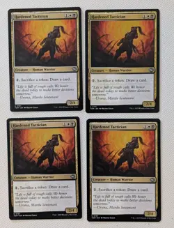 MTG 4 x Tarkir : Dragonstorm Uncommon HARDENED TACTICIAN NM - Image 1